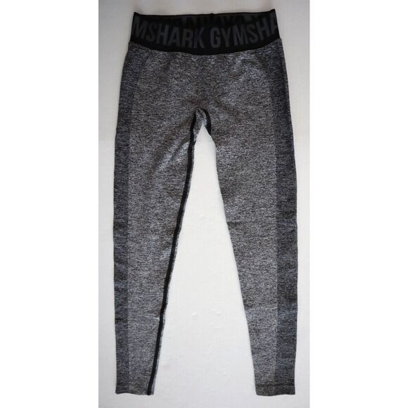 GymShark GLLG4268-AW20 Women Sz XS Black Marl/Charcoal Flex Low Rise 7/8 Legging - Picture 1 of 9